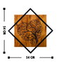 Wallity Tree 2 Escultura de pared de madera y metal en nogal y negro